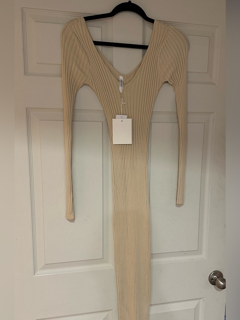 Moonsea ribbed midi dress